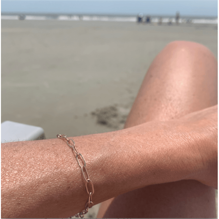 Erin Gray 14k Gold Filled Paperclip Bracelet