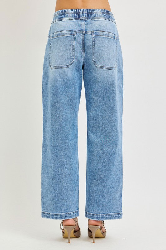 Sasha Slouchy Crop Patch Pocket Jeans