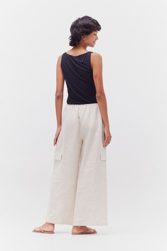 Teegan Linen Cargo Pants