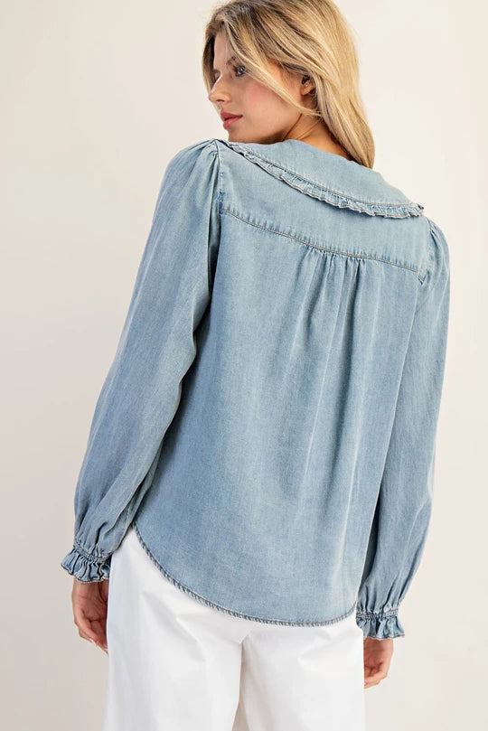 Lacy Round Collar Blouse