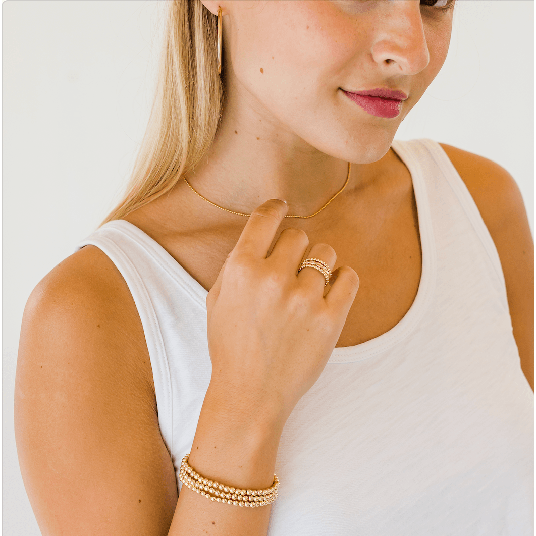 Erin Gray 4mm 14k Gold Filled Karma Bracelet