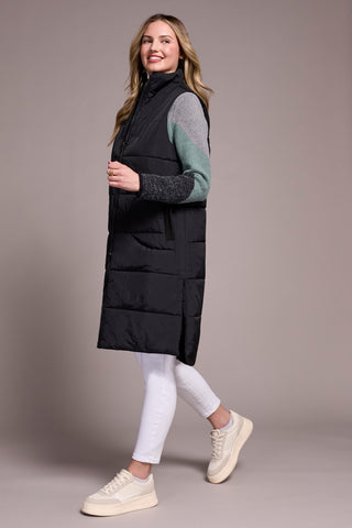 Tribal Zip Front Quilted Vest