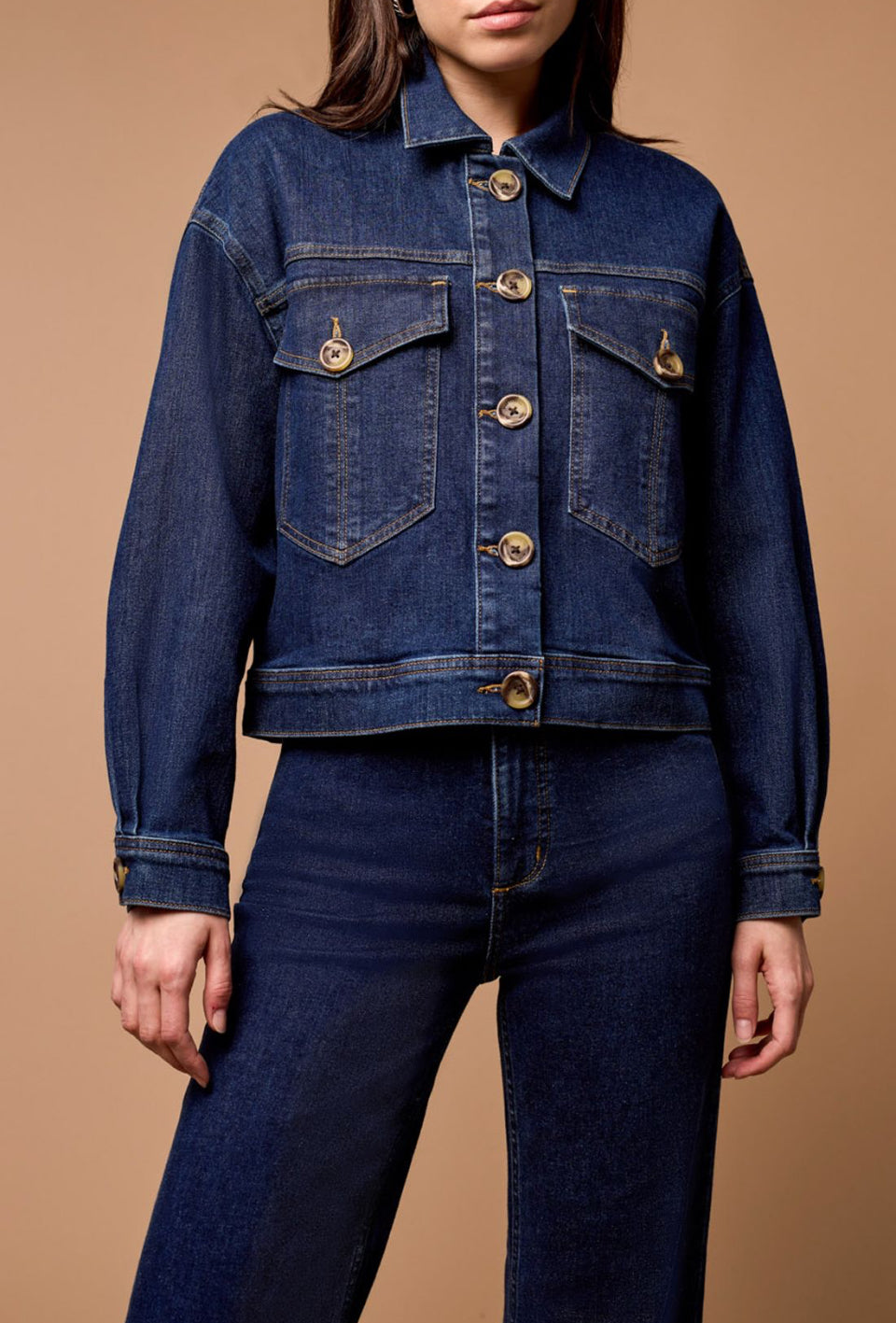 Tribal Denim Patch Pocket Jacket