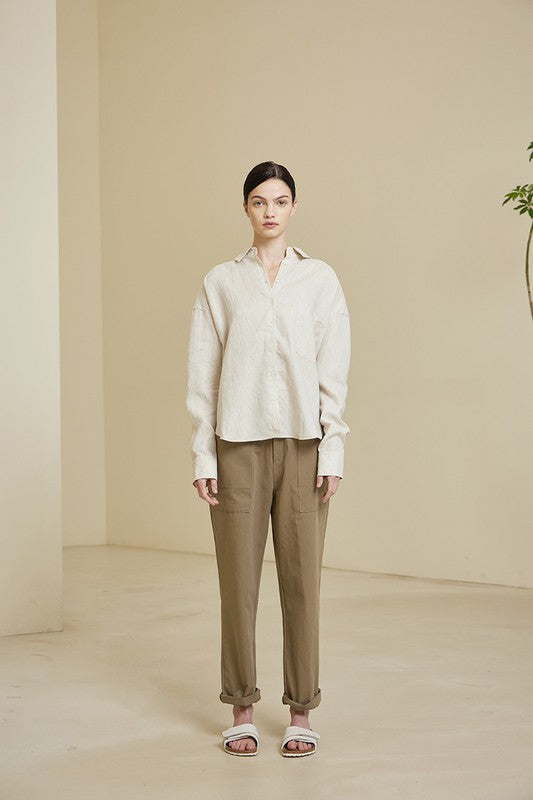 Teegan Linen Button Down