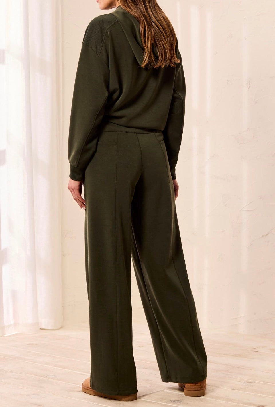 Tribal Wide Leg Pintuck Pants