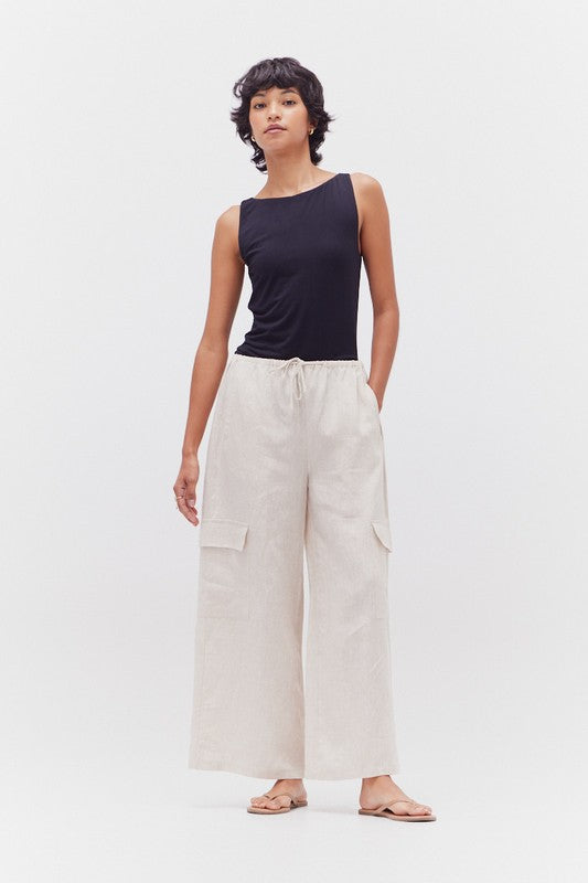 Teegan Linen Cargo Pants