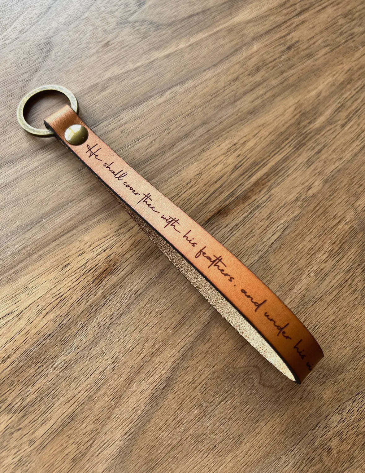 Leather Wristlet Keychain