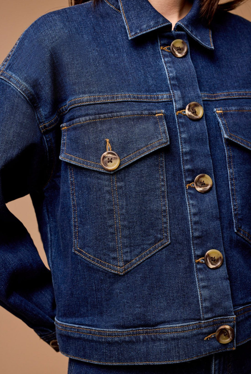Tribal Denim Patch Pocket Jacket