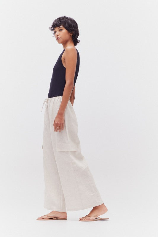 Teegan Linen Cargo Pants