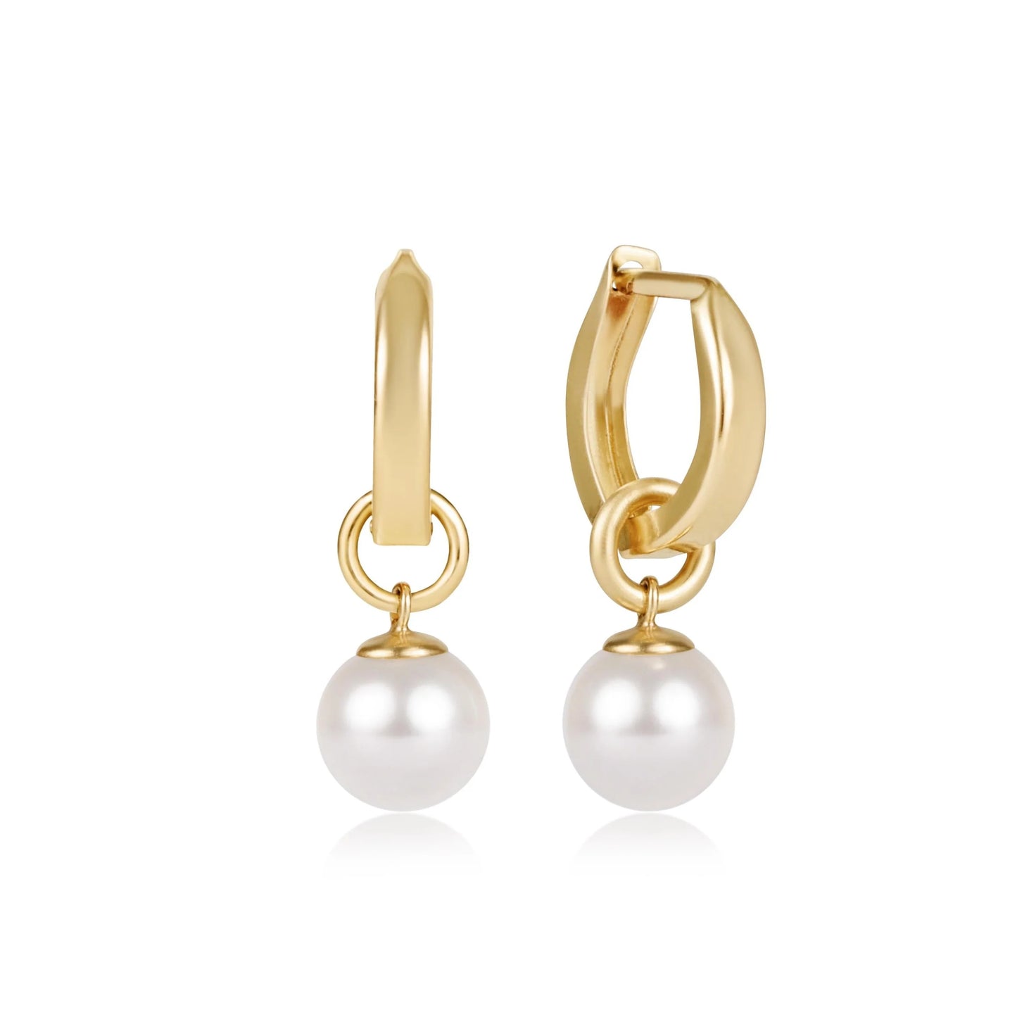Enewton huggie gold 0.5" hoop - classic pearl 8mm charm