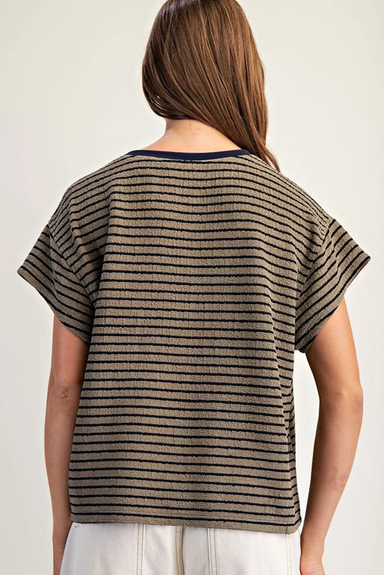 Tori Striped Boxy Top