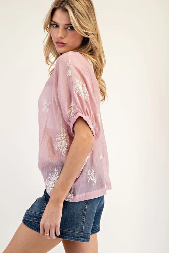 Rosy Dolman Top