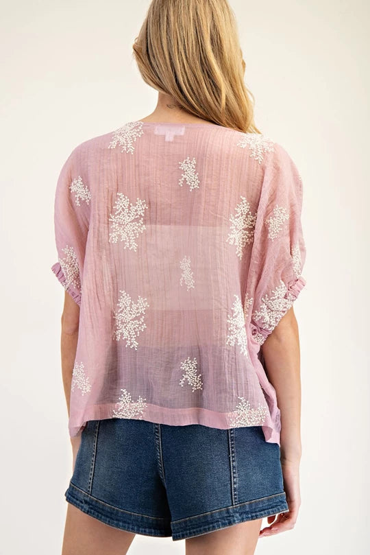 Rosy Dolman Top