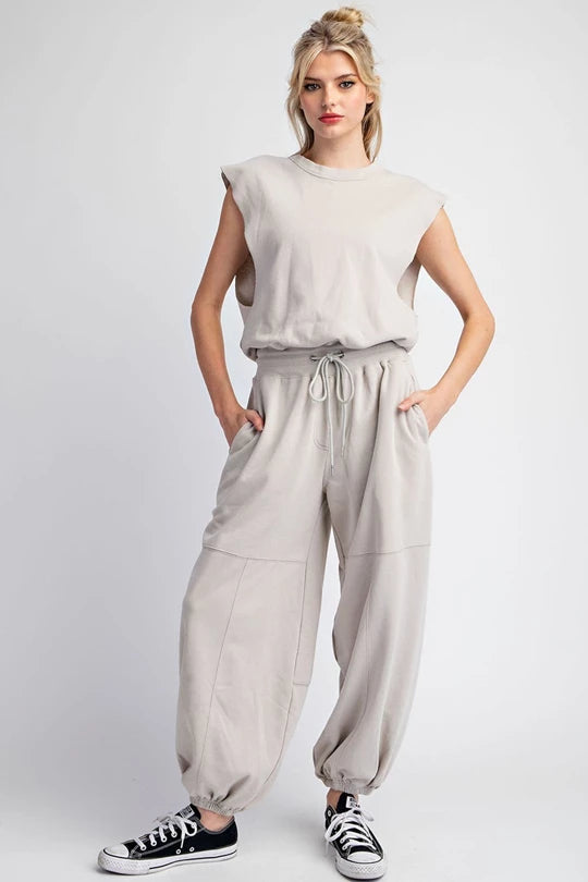Jade Mineral Wash Jumpsuit