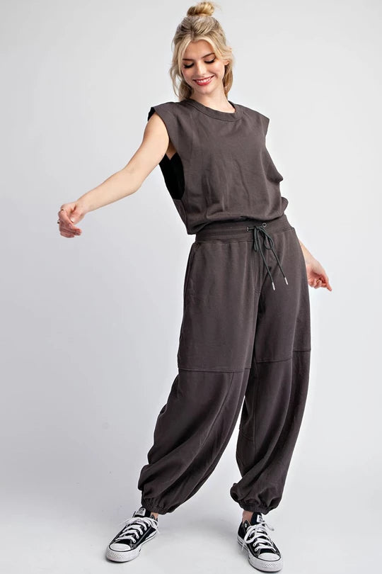Jade Mineral Wash Jumpsuit