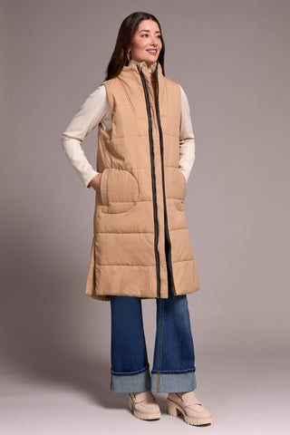 Tribal Zip Front Quilted Vest
