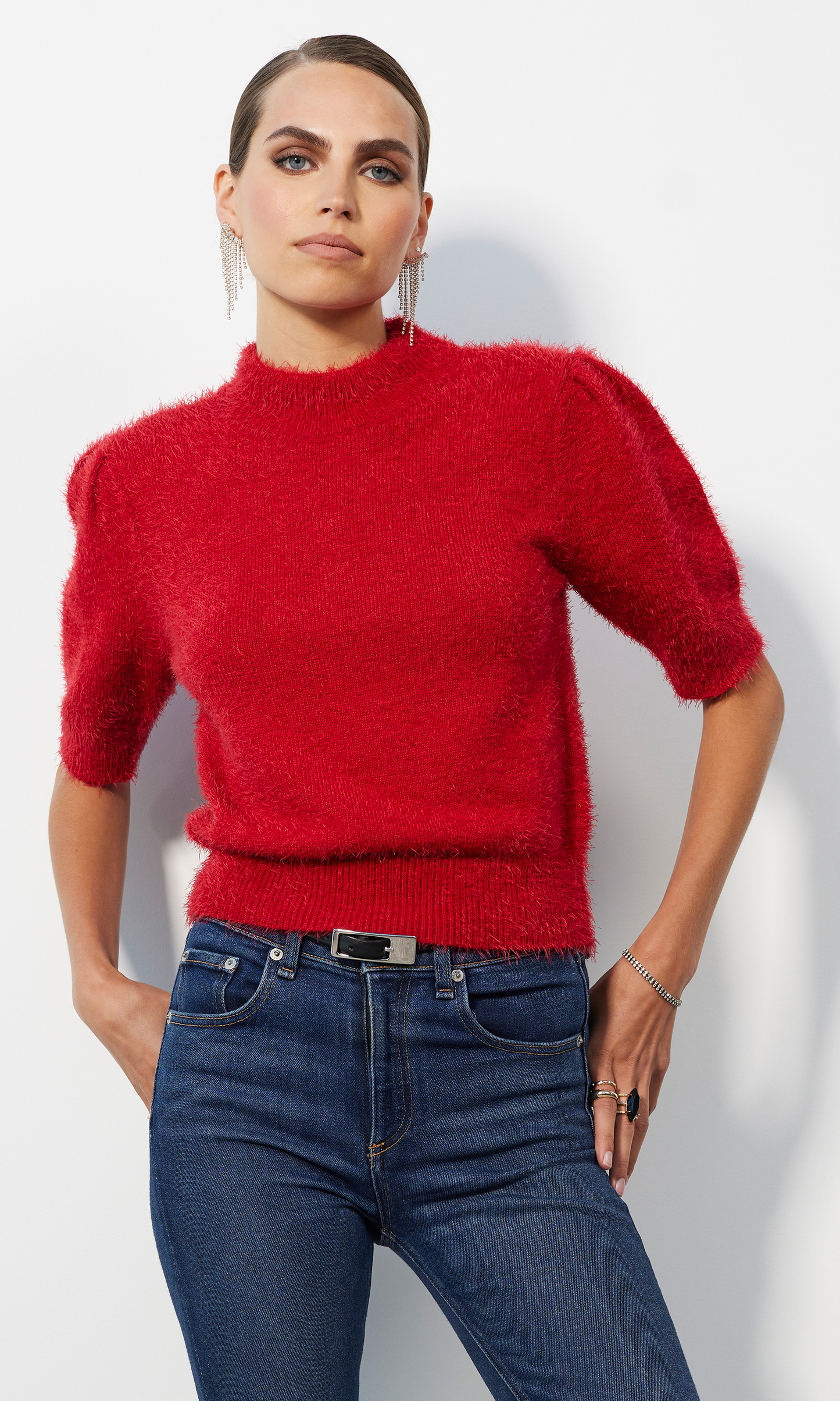 Bobi Puff Sleeve Sweater