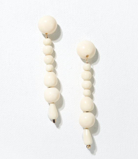 Ink + Alloy Long Drop Bead Earrings