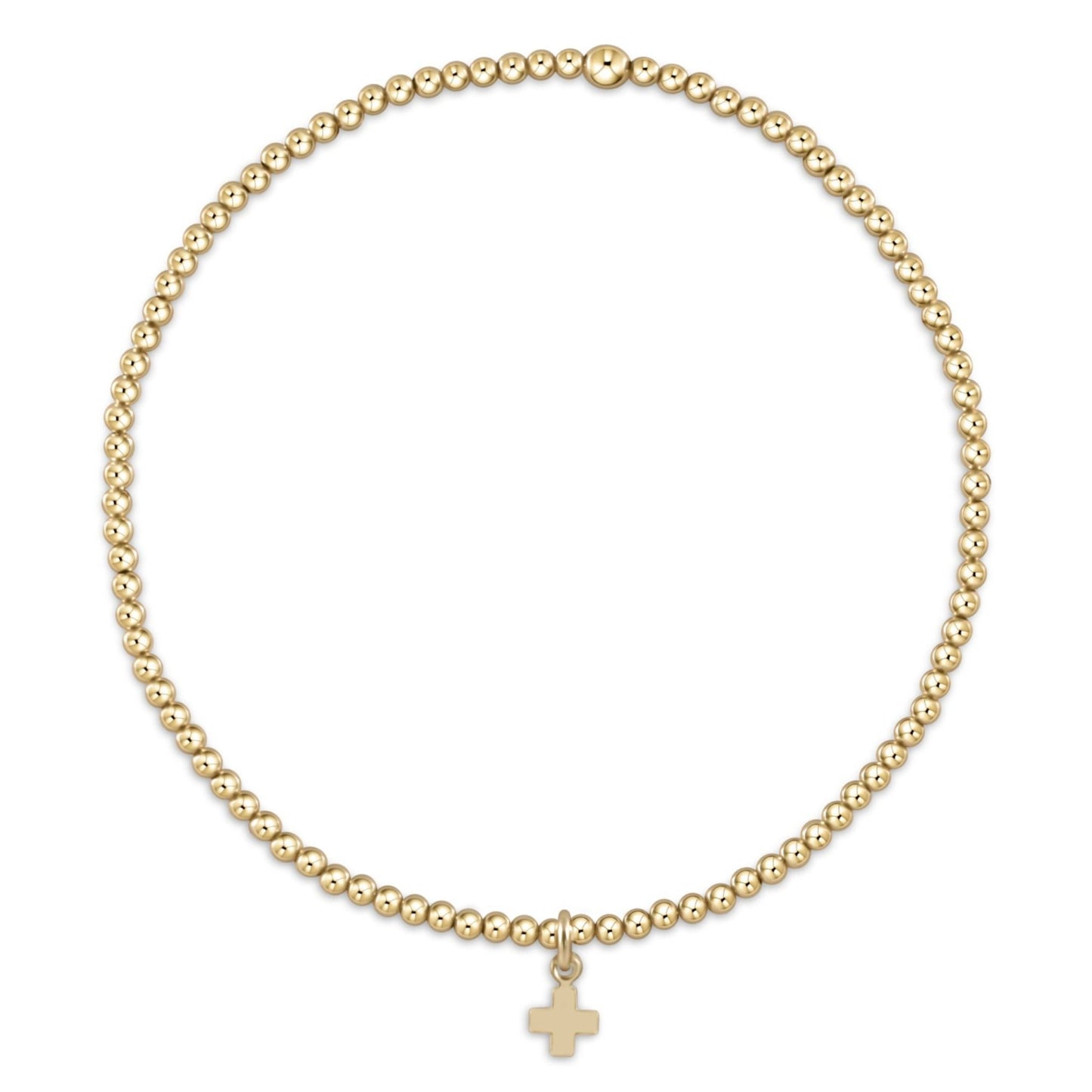 Enewton Classic Gold 2mm Signature Cross Bracelet
