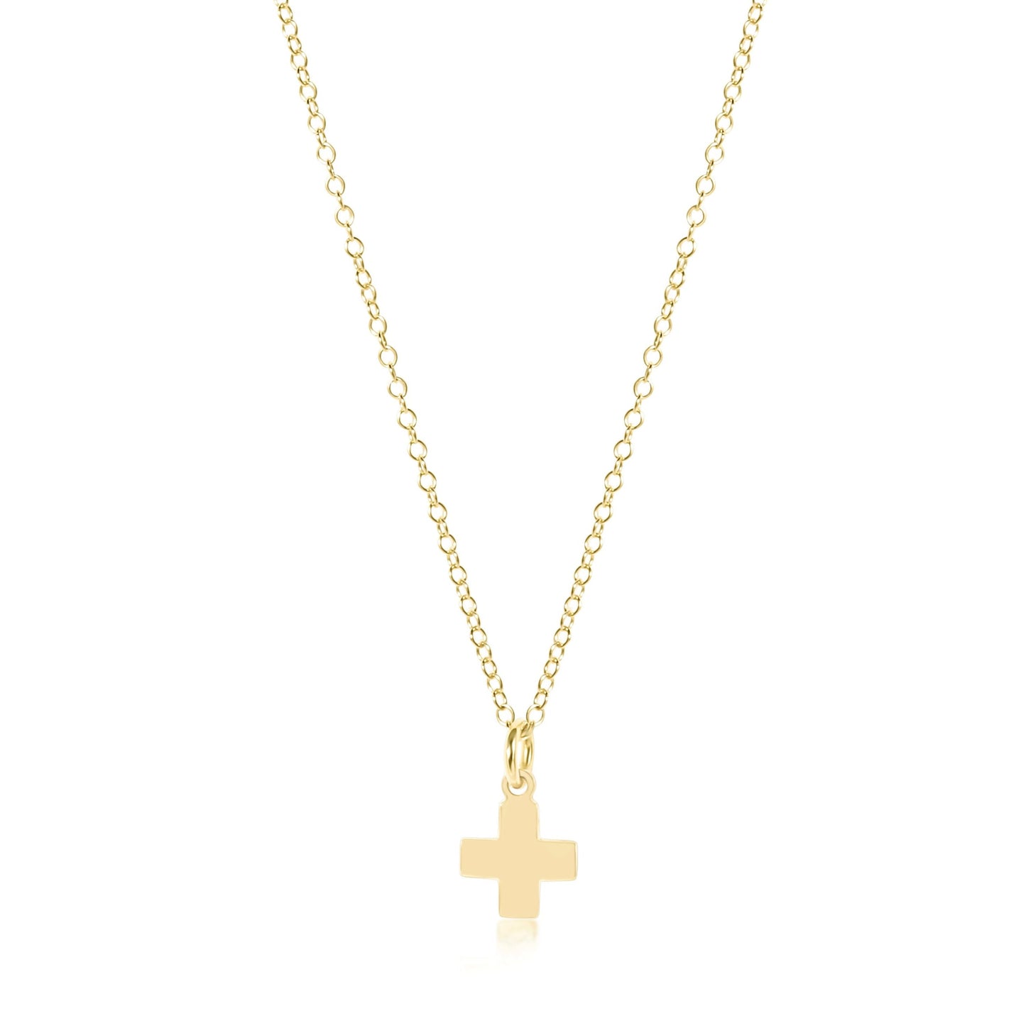 Enewton Signature Cross Gold Charm 16” Necklace