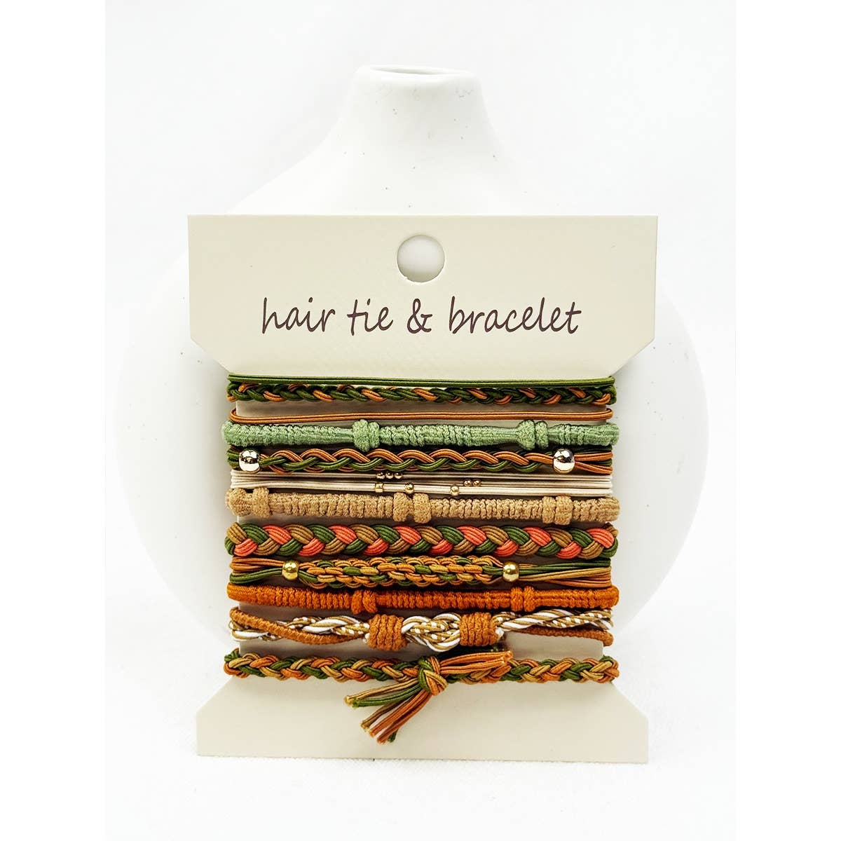 Boho Inspired Color Shades Hair Tie Bracelets: MIX COLOR / ONE(6)