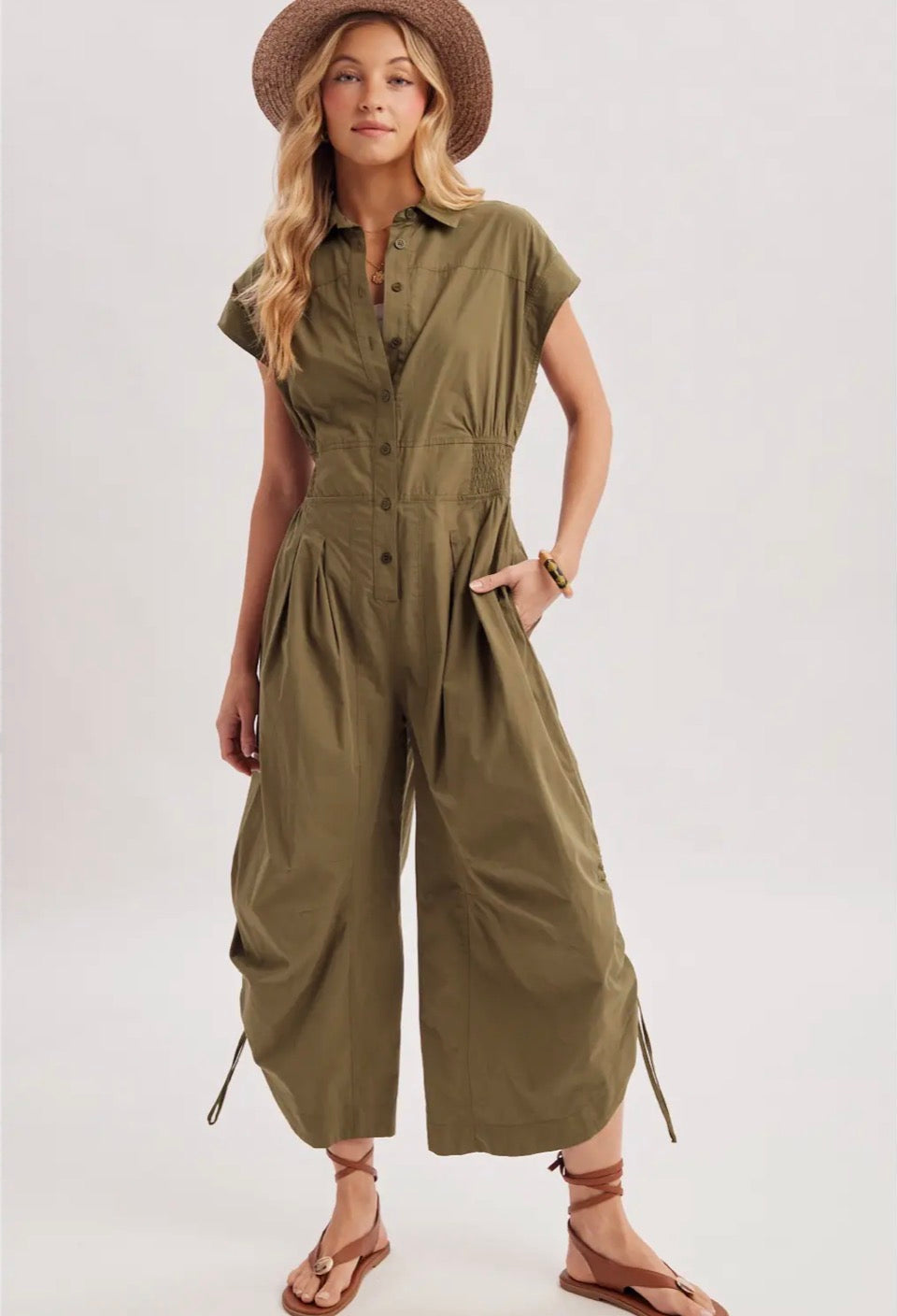 Roan Utility Button Down Jumpsuit