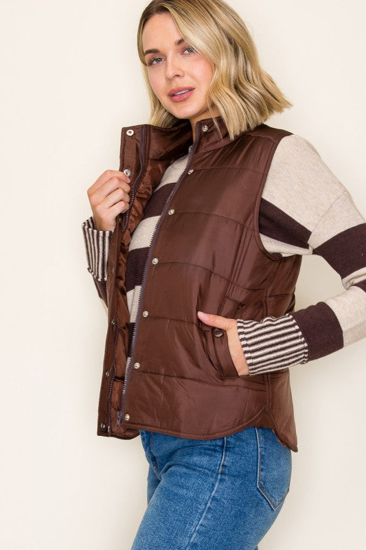 Zip Up Puffer Vest