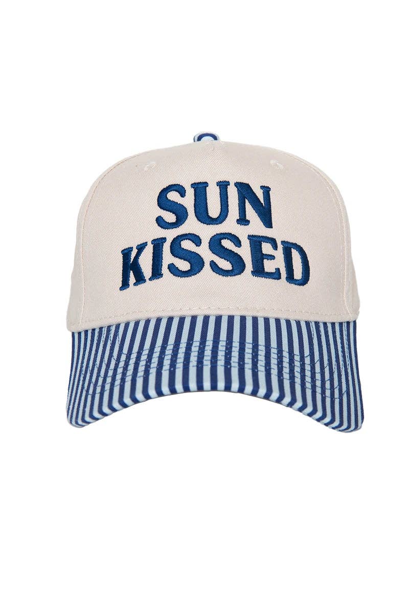 Sunkissed Vintage Trucker Hats Wholesale: Denim and Tan