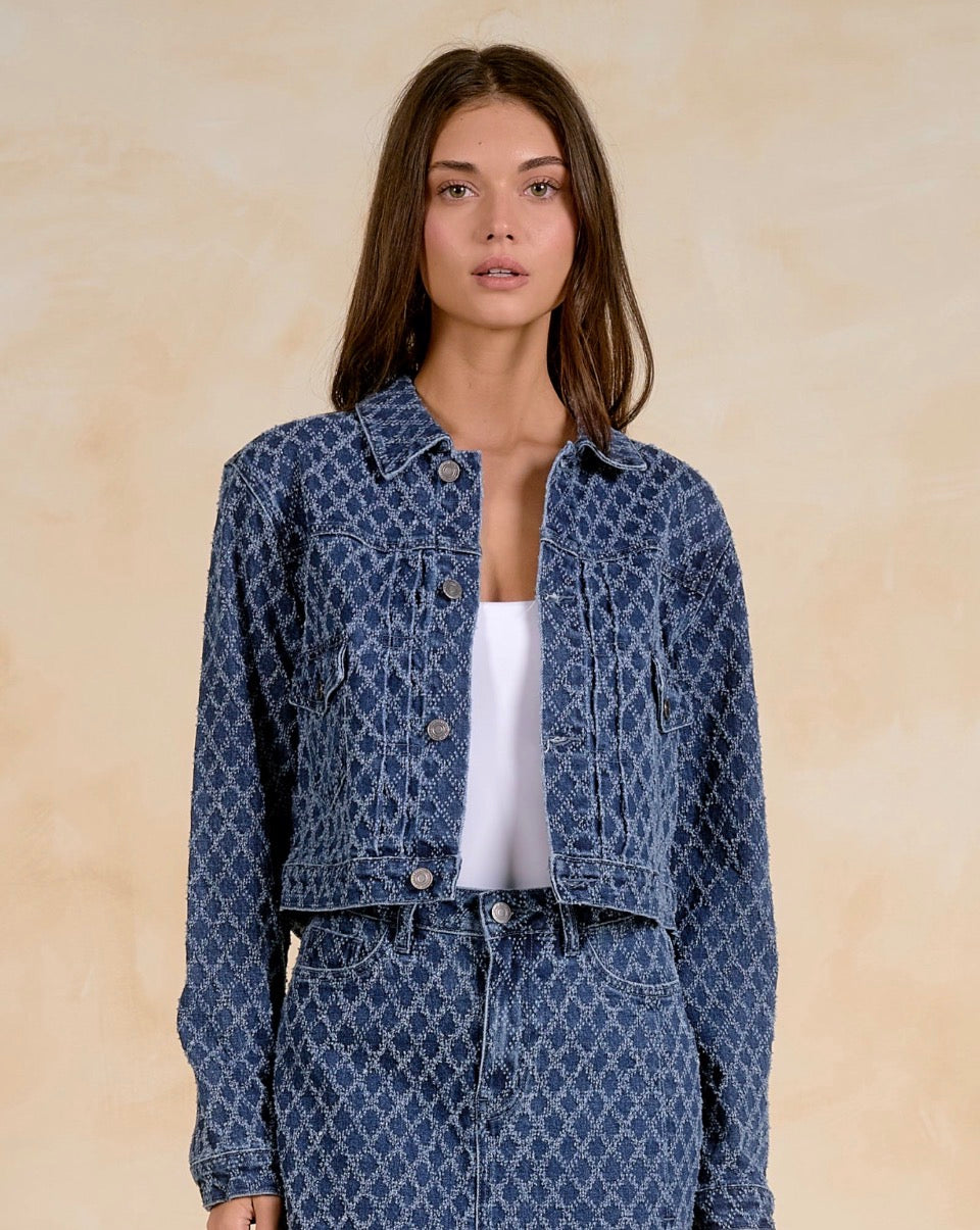 Elan Diamond Denim Jacket