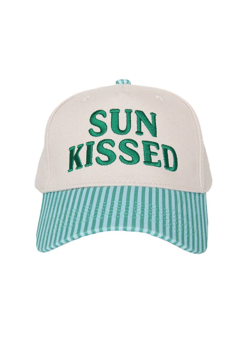 Sunkissed Vintage Trucker Hats Wholesale: Denim and Tan