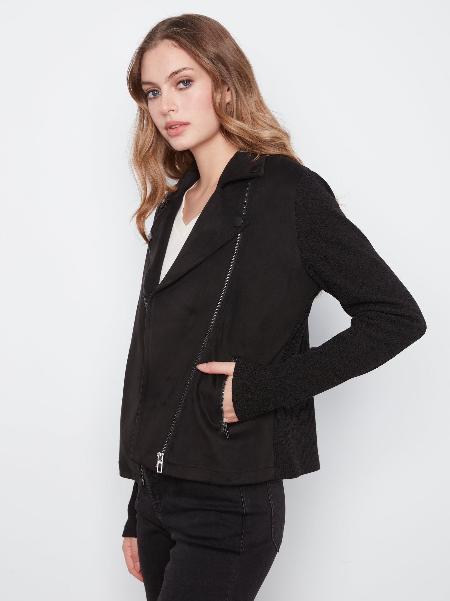 Charlie B Vintage Vegan Leather Jacket