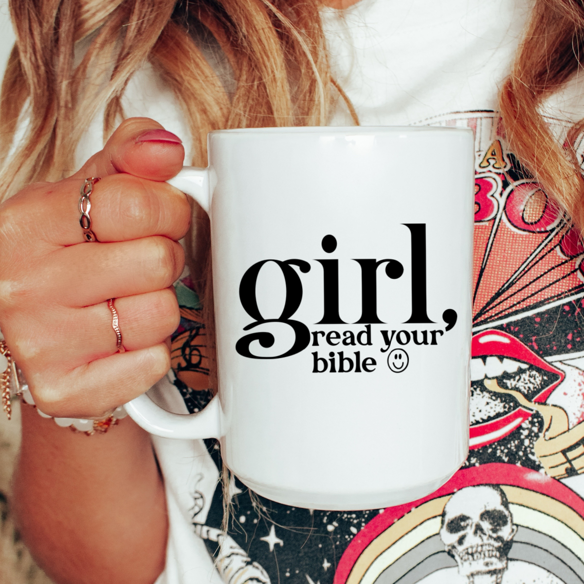 Girl read your bible mug
