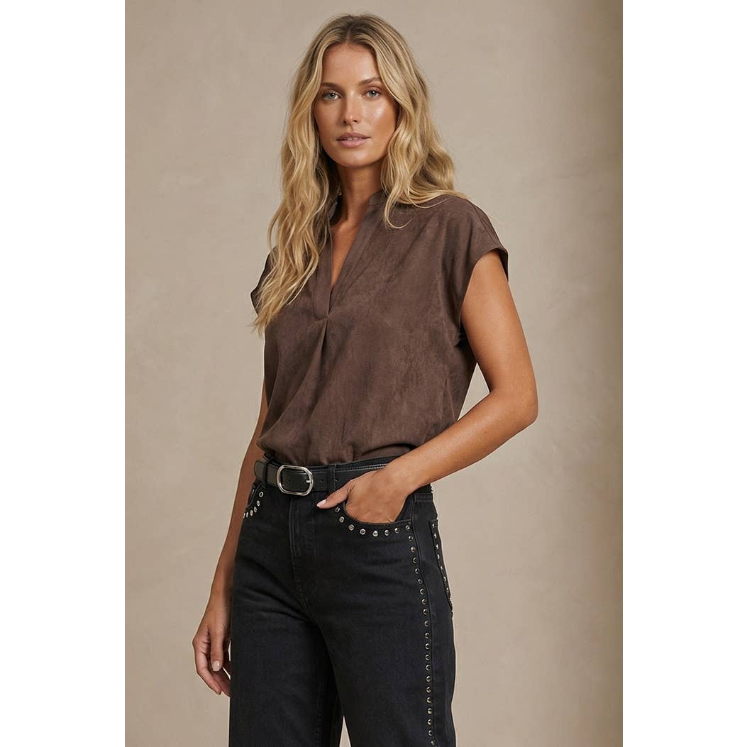 Soft Matte Drop Shoulder Blouse: Off White / L