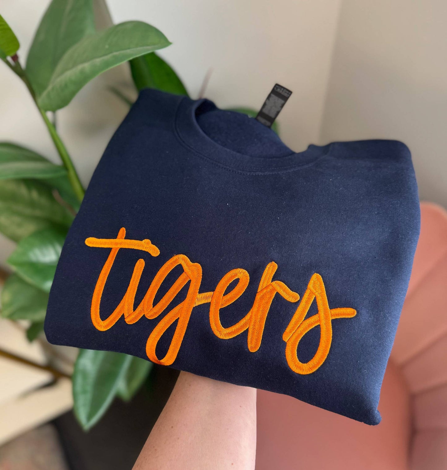 Custom Sweatshirt, Embroidered Sweatshirt, Custom Merch: L / Navy
