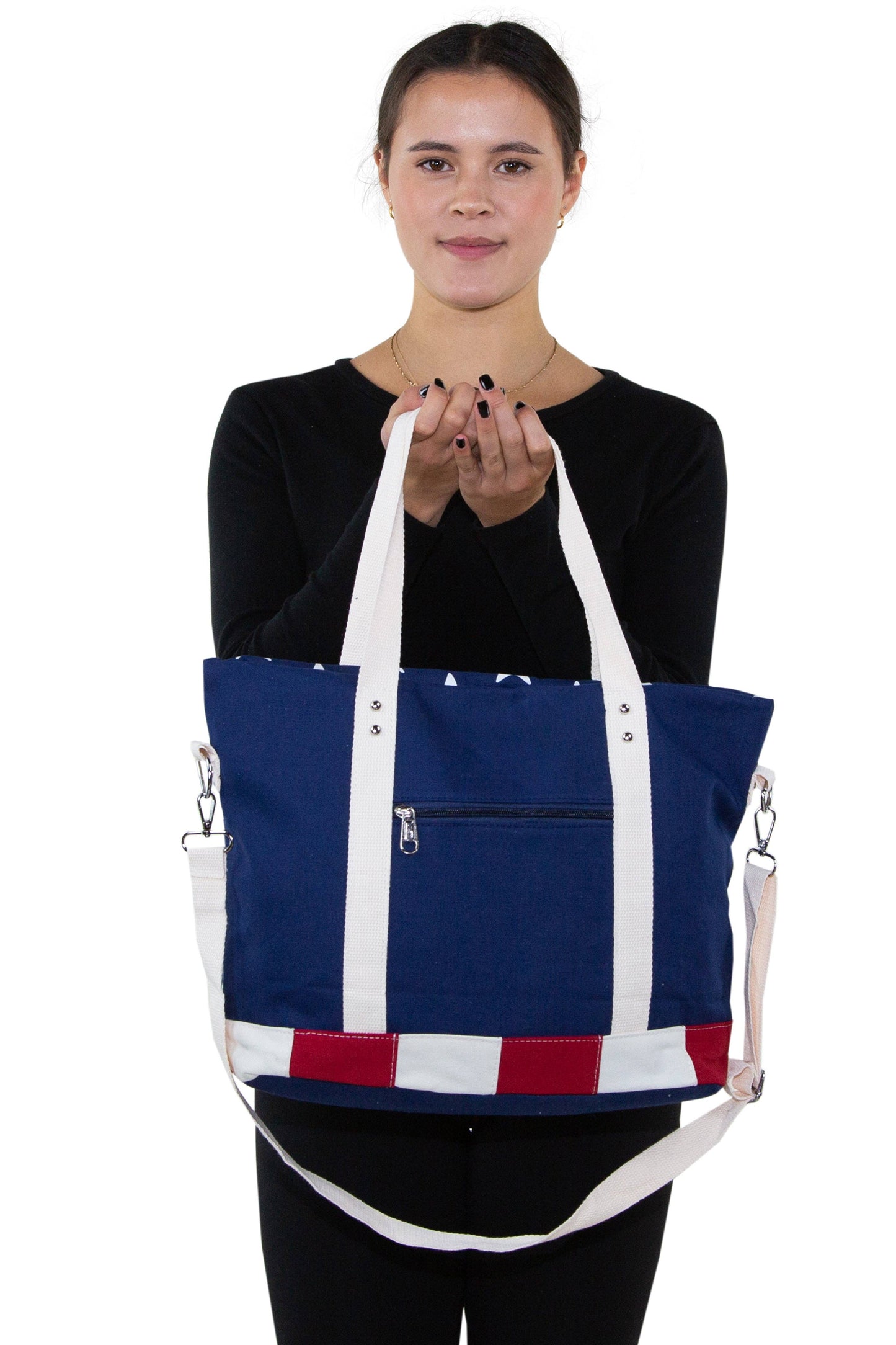 Stars and Stripes USA Flag Canvas Tote Bag
