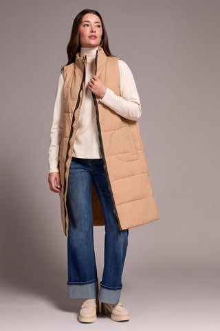 Tribal Zip Front Quilted Vest
