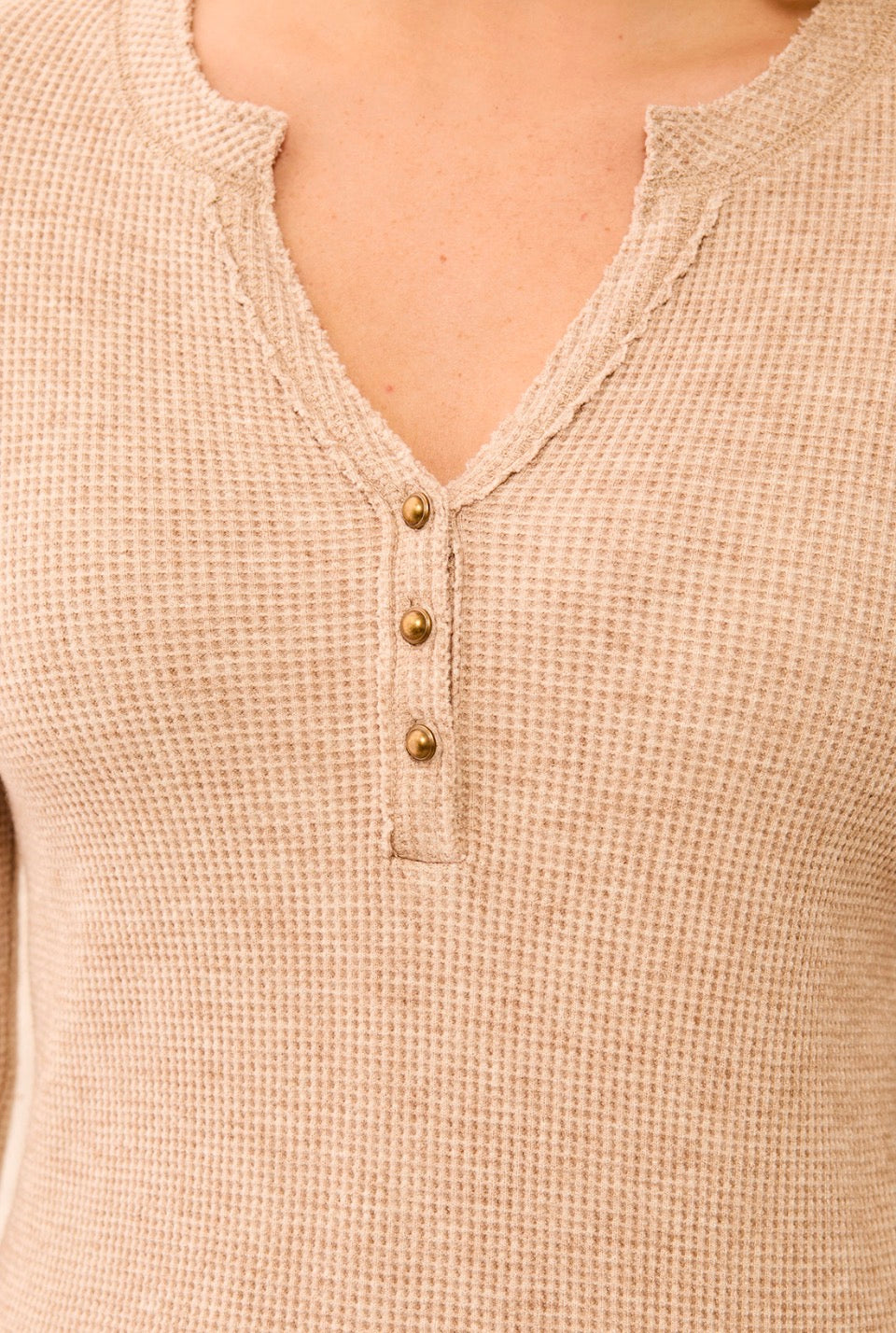Tribal Waffle Knit Henley