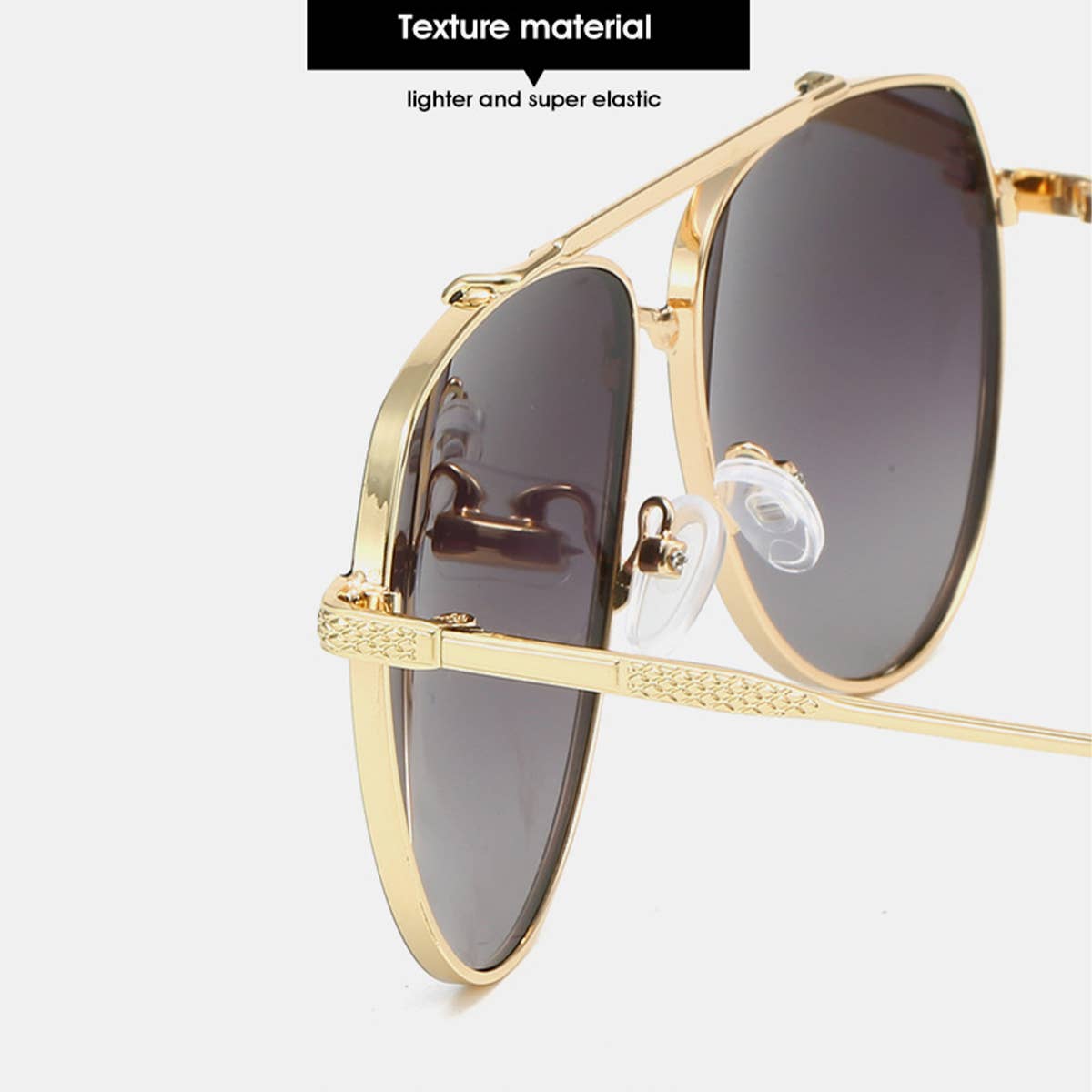 LARGE LENS AVIATOR SUNGLASSES UNISEX_CWASG0285: Black / (OS) 2
