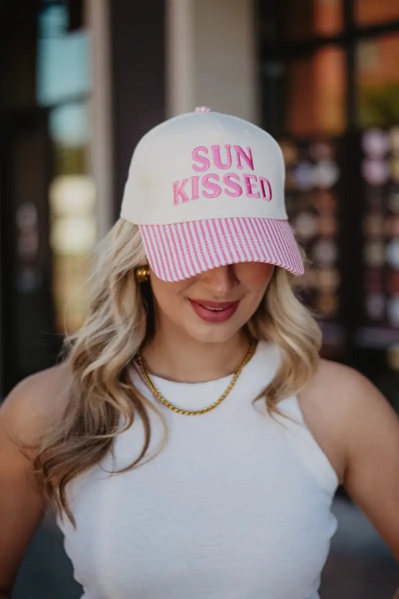 Sunkissed Vintage Trucker Hats Wholesale: Denim and Tan