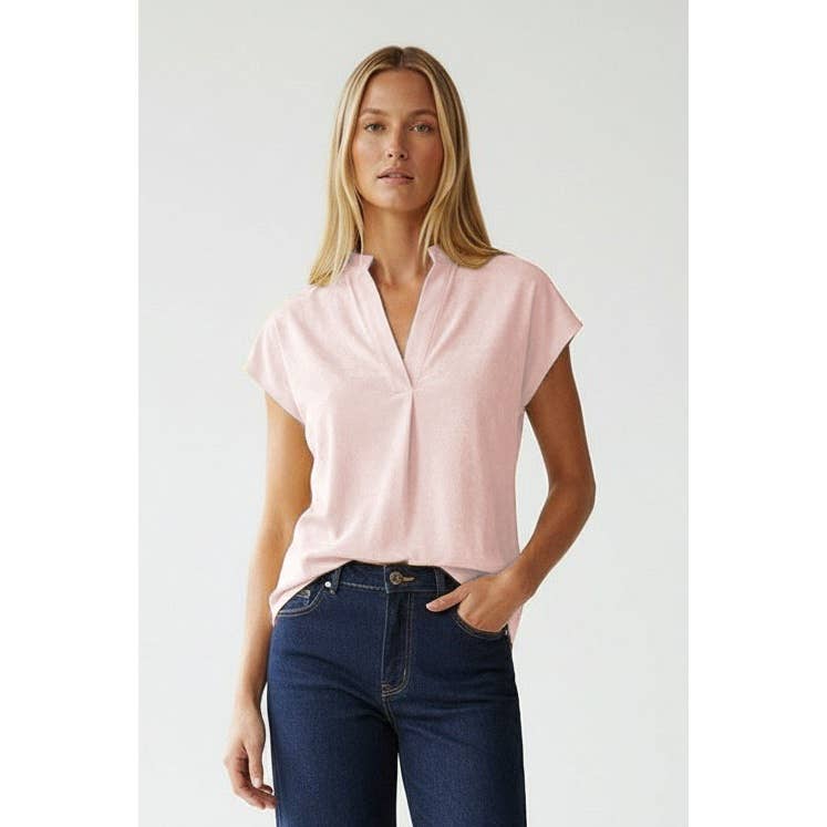Soft Matte Drop Shoulder Blouse: Off White / L