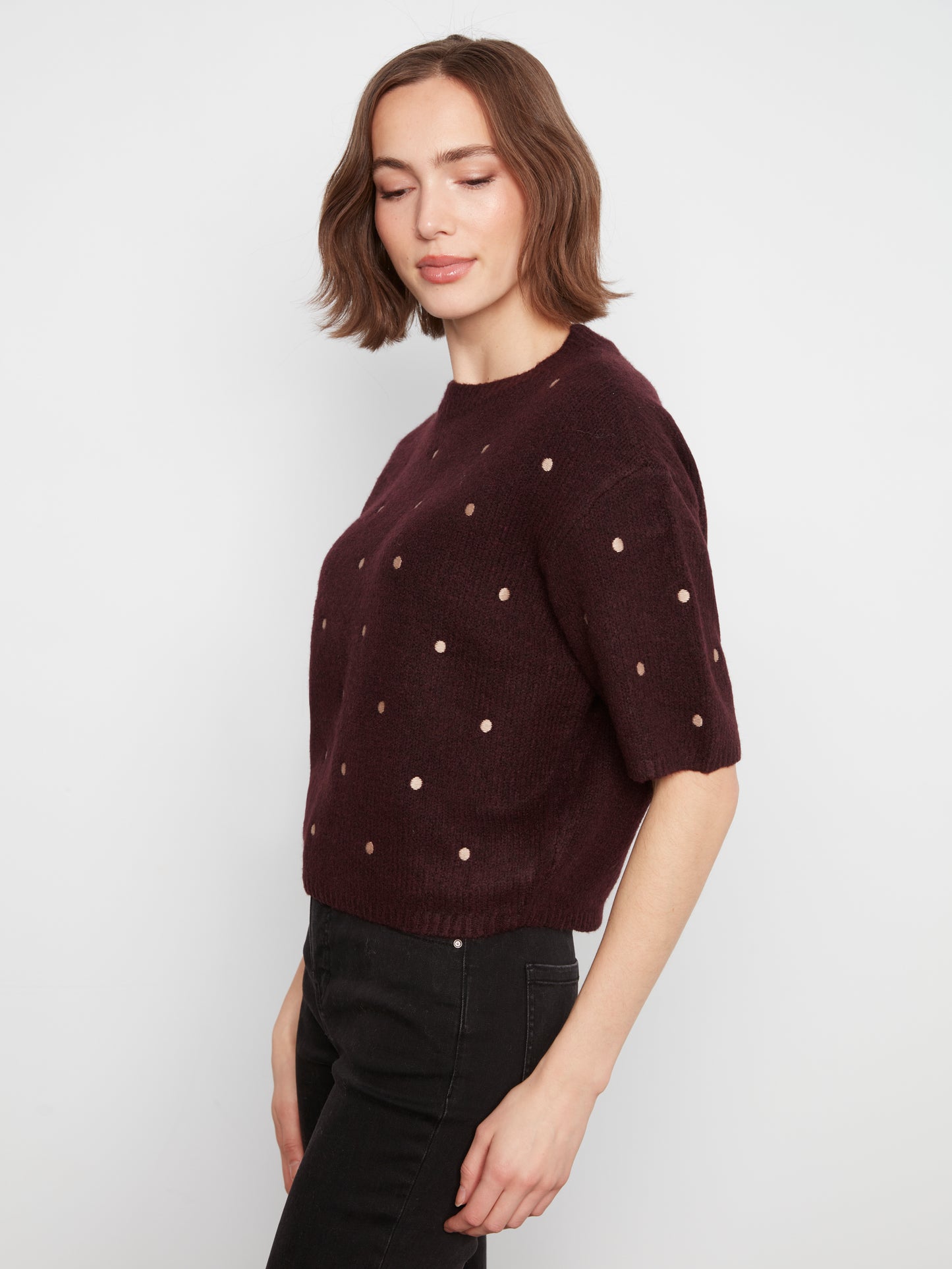 Charlie B Elbow Ballon Sleeve Sweater