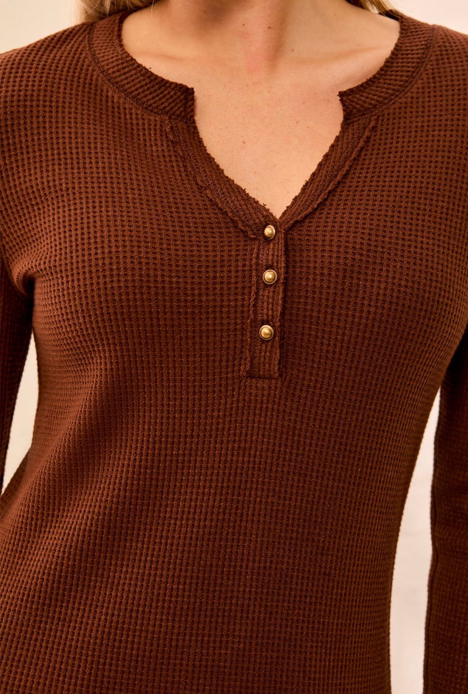 Tribal Waffle Knit Henley