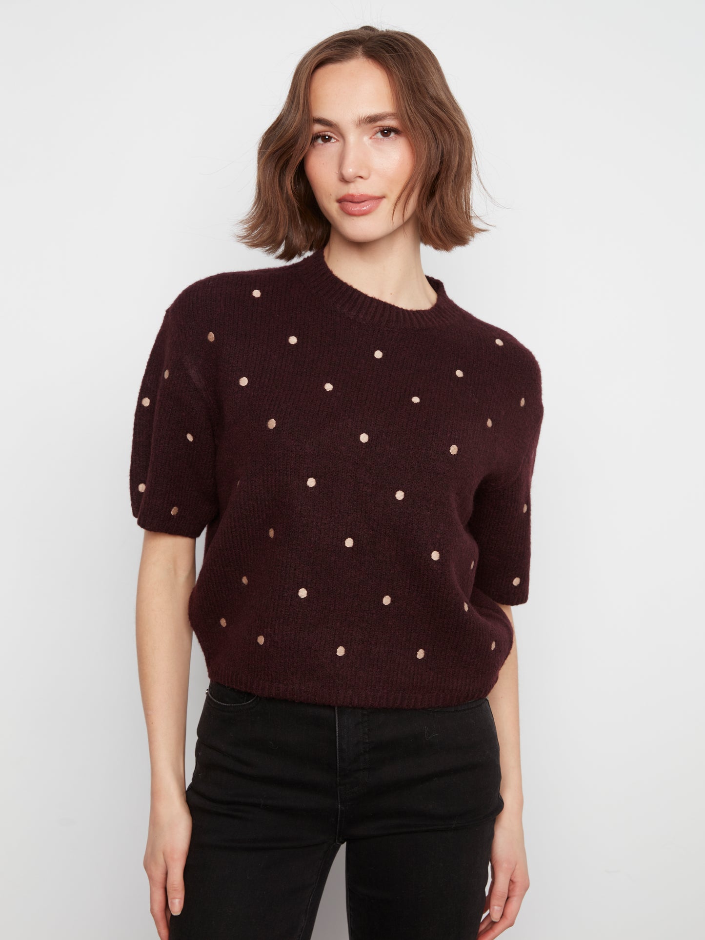 Charlie B Elbow Ballon Sleeve Sweater