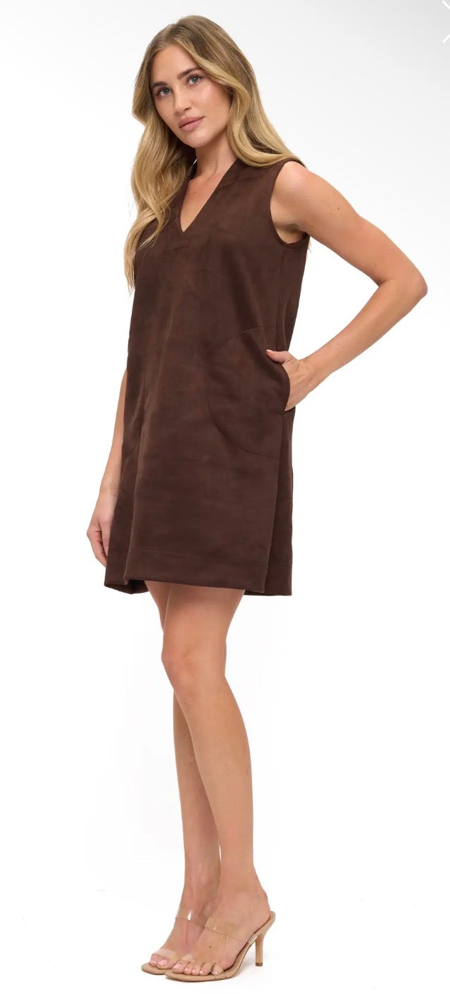 Suede Shift Dress