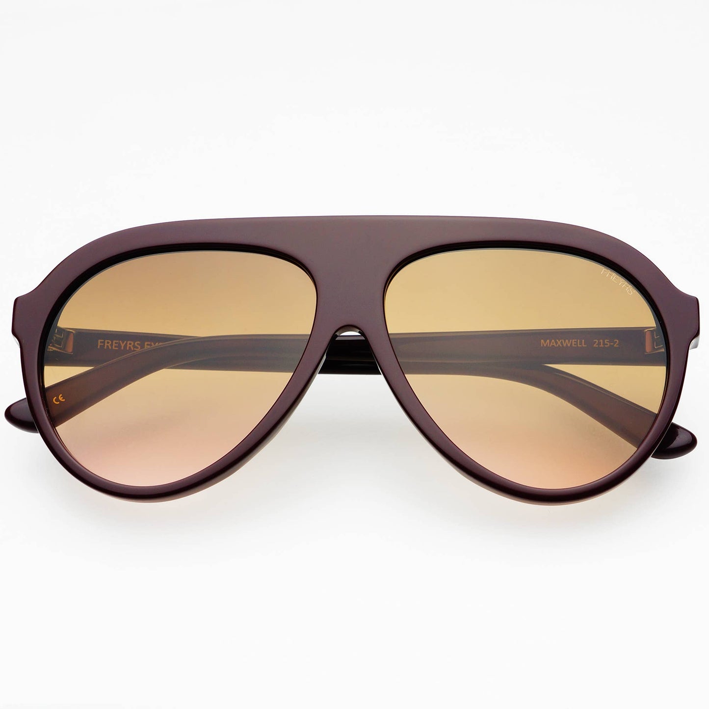 Maxwell Acetate Unisex Aviator Sunglasses  : Burgundy
