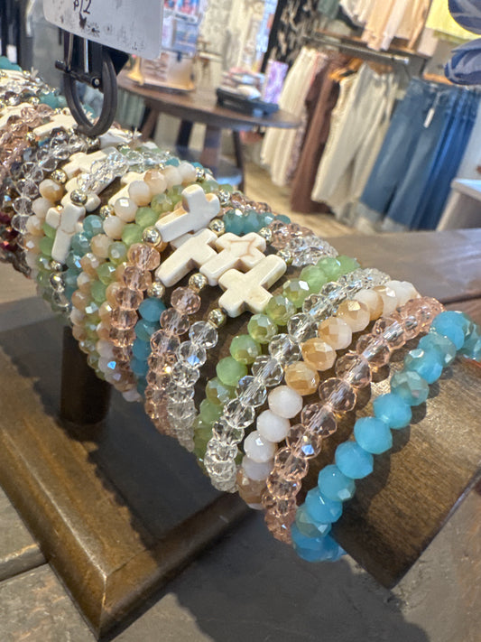 Beaded Cross Bracelet