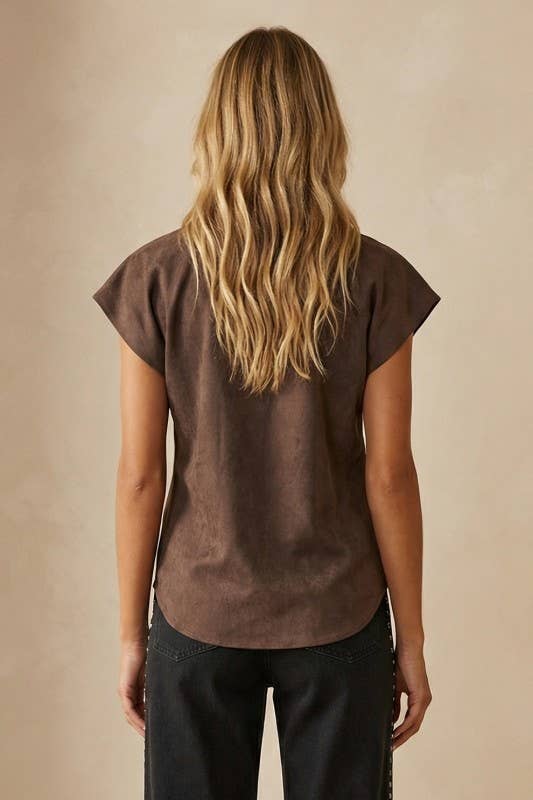 Soft Matte Drop Shoulder Blouse: Off White / M