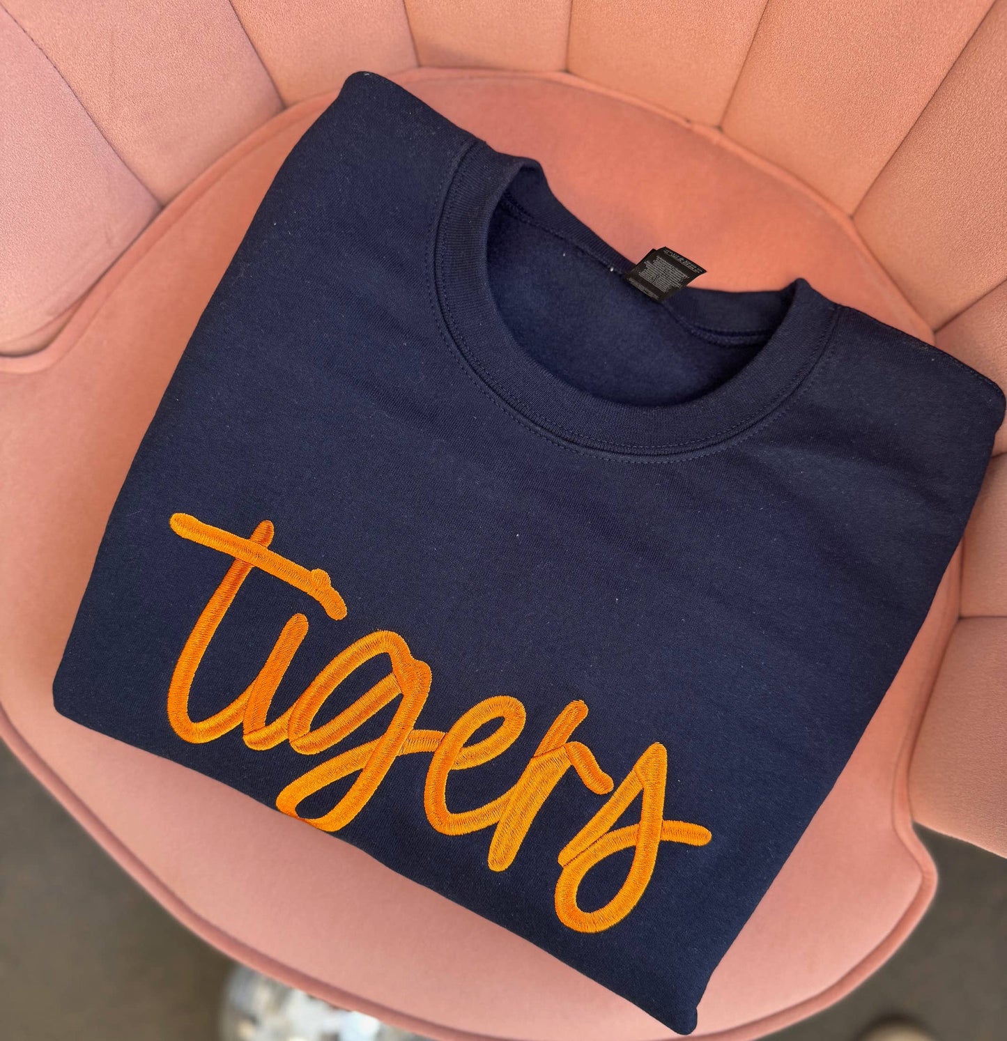 Custom Sweatshirt, Embroidered Sweatshirt, Custom Merch: L / Navy