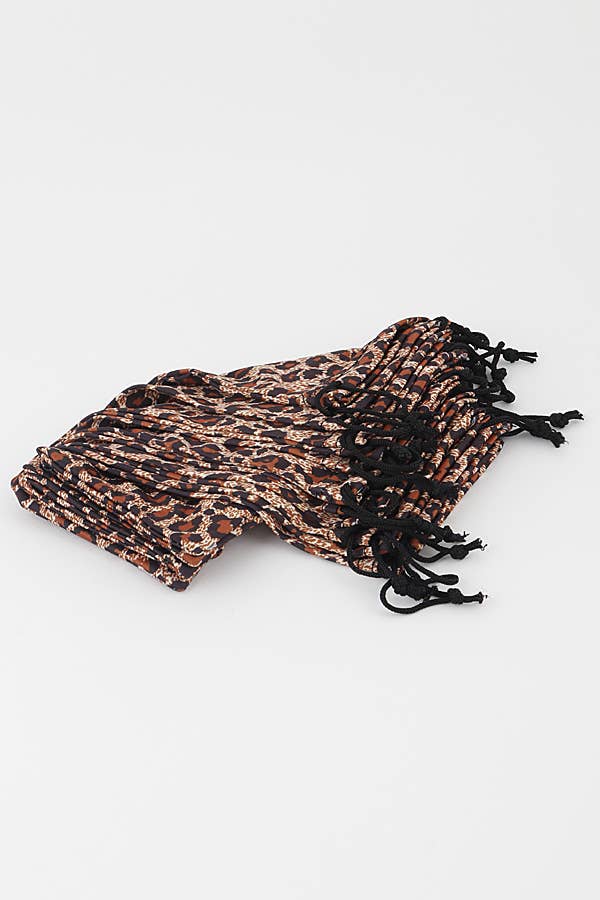 Leopard Sunglasses Pouch Bag: Black Leopard