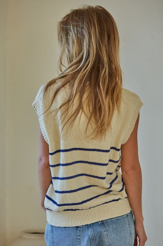 Asher Half Zip Sleeveless Sweater
